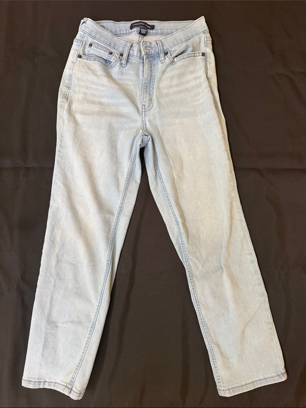 Calvin Klein Jeans Light Blue Straight-Leg Jeans